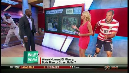 Michelle Beadle: Hot Dog Stroking, Legs & Cleavage: SN - 2014.05.24