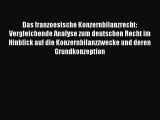 [PDF] Das franzoesische Konzernbilanzrecht: Vergleichende Analyse zum deutschen Recht im Hinblick