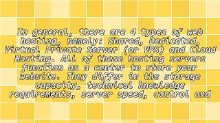 Types of Web Hosting Available Today