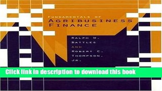 [Download] Fundamentals of Agribusiness Finance  Read Online