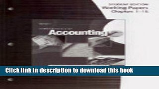 [PDF] Working Papers for Gilbertson/Lehman s Fundamentals of Accounting: Course 1  Full EBook