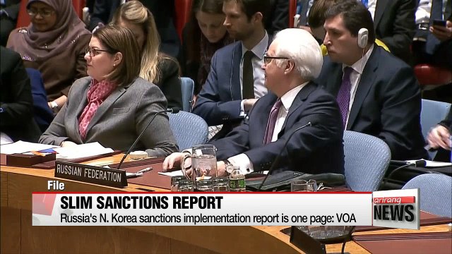 Russia's N. Korea sanctions implementation report is one page: VOA