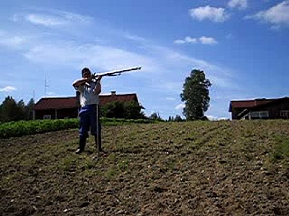 17,5mm (cal.69) black powder shooting, mustaruuti ammunta