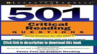 Read 501 Critical Reading Questions (501 Series) ebook textbooks