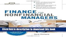 Read Finance for Nonfinancial Managers, Second Edition (Briefcase Books Series) (Briefcase Books