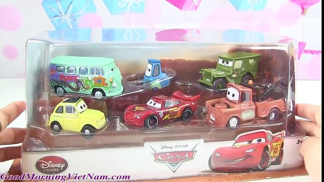Disney Pixar Cars Toy Set! Đồ Chơi Xe Hơi Disney Lightning Mcqueen, Filmore, Luigi, Guido, Mater