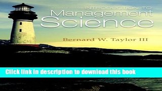 Read Introduction to Management Science (11th Edition)  Ebook Free