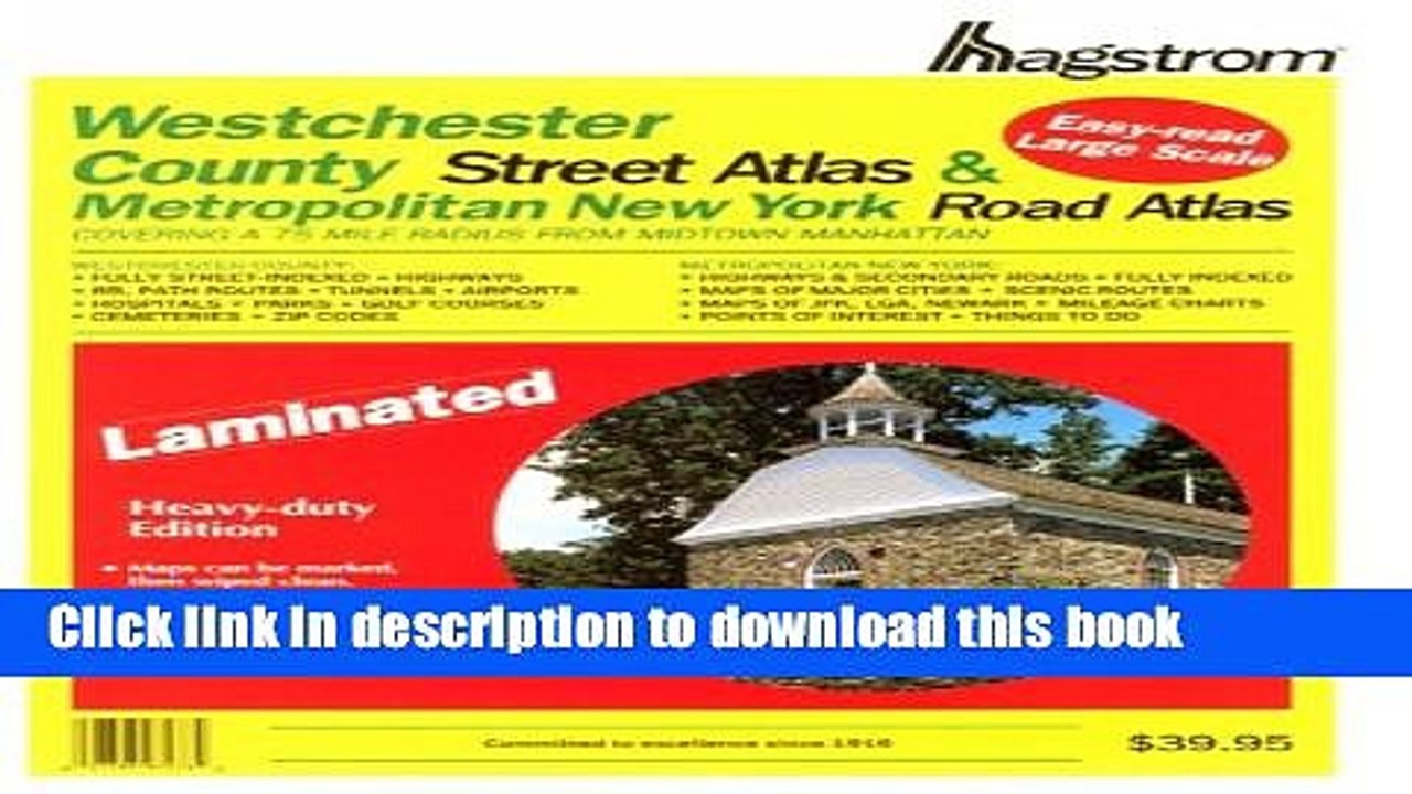Read Hagstrom Westchester County   Metro New York: Covering a 75 Mile Radius from Midtown