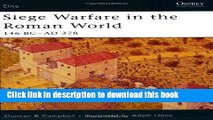 Download Books Siege Warfare in the Roman World: 146 BC-AD 378 (Elite) PDF Online