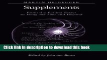 Read Supplements: From the Earliest Essays to Being and Time and Beyond (SUNY series in