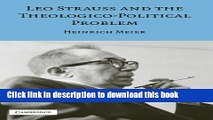 Read Leo Strauss and the Theologico-Political Problem (Modern European Philosophy)  Ebook Free