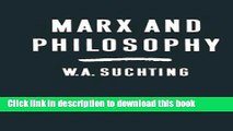 Read Marx and Philosophy: Three Studies  Ebook Online