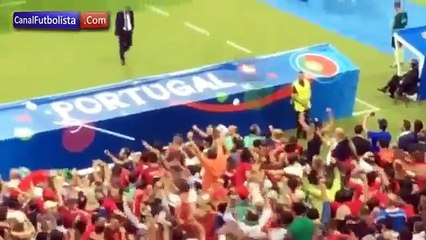Reaction of Cristiano Ronaldo And Portugal fans After Eder Amazing Goal-Portugal vs France 1-0
