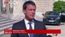 Discours de Manuel Valls en réaction aux attentats de Nice