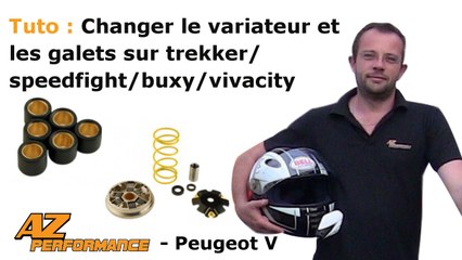 Tuto remplacement du variateur et-ou des galets de variateur scooter Peugeot Trekker-Speedfight...