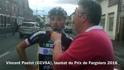 Vincent Pastot remporte le prix cycliste de Fargniers