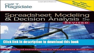 Download Spreadsheet Modeling   Decision Analysis: A Practical Introduction to Management Science,