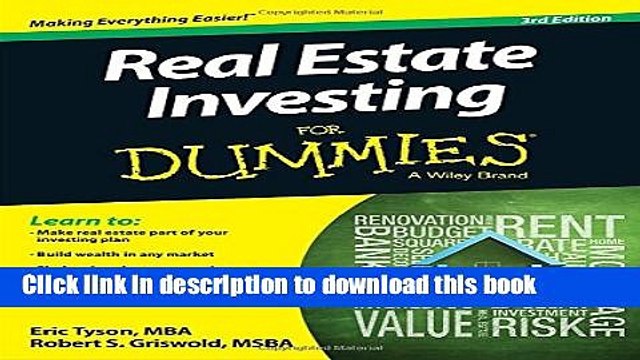 Read Real Estate Investing For Dummies Ebook Free