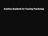 Read Activities Handbook For Teaching Psychology Ebook Free