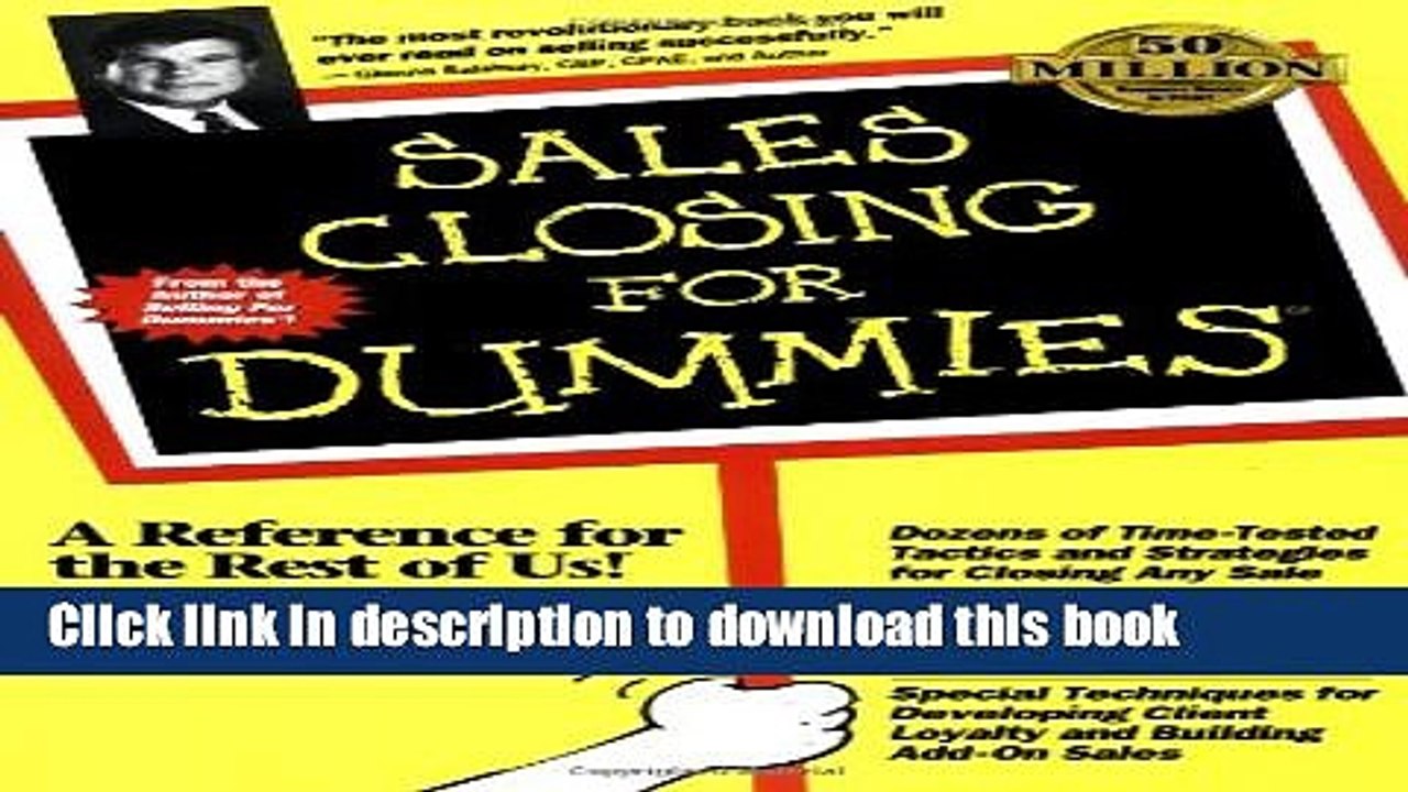 [Download] Sales Closing For Dummies  Full EBook