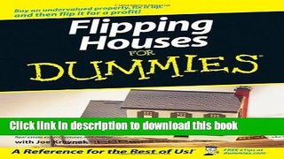 Read Flipping Houses For Dummies  Ebook Free