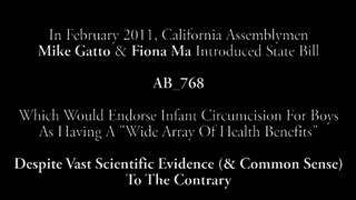 Mike Gatto Forces Circumcision On Children Of California: AB768 Hearing (1 of 2)