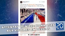 Attentat de Nice:  Les hommages aux victimes en dessins