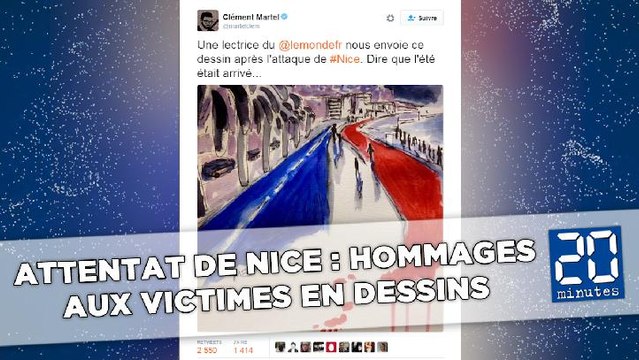 Attentat de Nice: Les hommages aux victimes en dessins