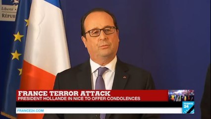 Attack in Nice: François Hollande speaks in Nice