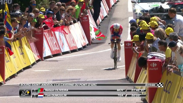 Arrivée de / Finish of Tom DUMOULIN - Étape 13 / Stage 13 - Tour de France 2016