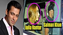 Salman Khan In Back Seat Of Car Caught With Girlfriend Iulia Vantur !