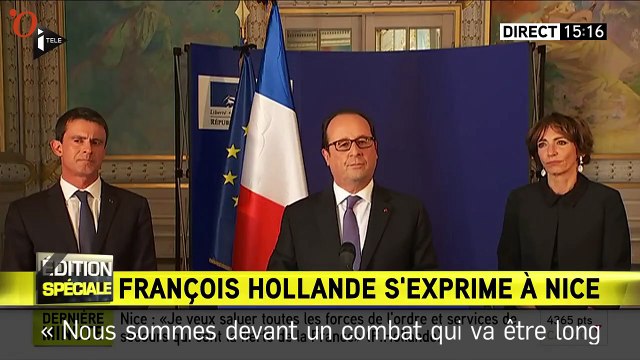 Attentat de Nice : pour François Hollande, «nous n'en avons pas terminé avec le terrorisme»