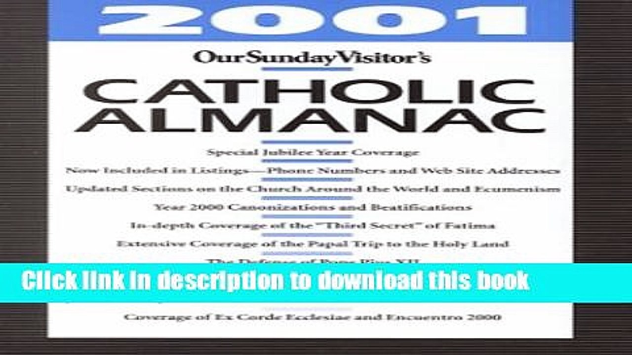 Download Our Sunday Visitor s Catholic Almanac 2001  Ebook Free