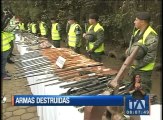 Armas decomisadas entre enero y junio fueron destruidas