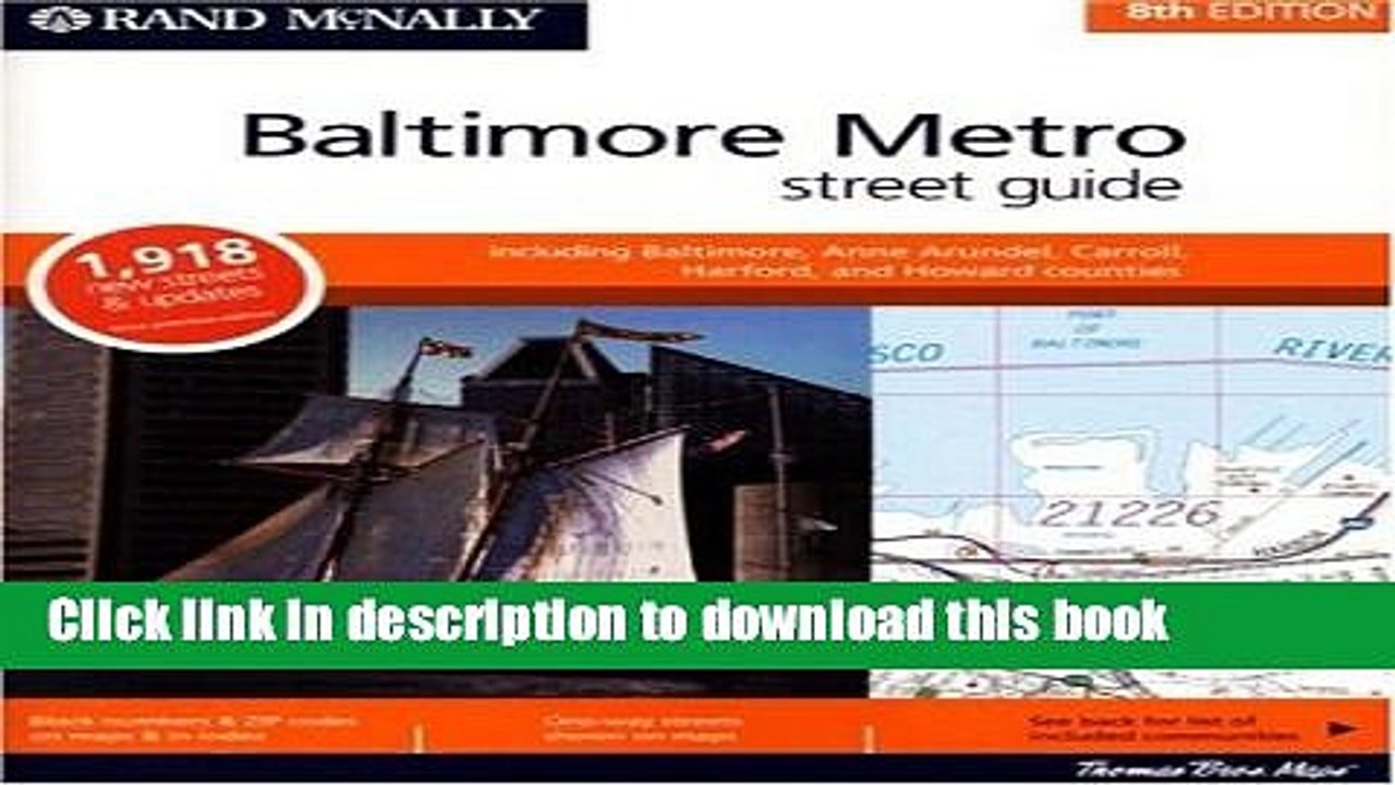 Read Rand McNally 8th Edition Baltimore Metro street guide including Baltimore, Anne Arundel,