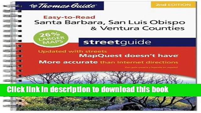 Read Rand McNally Santa Barbara, San Luis Obispo Ventura Counties Easy-To-Read Street Guide
