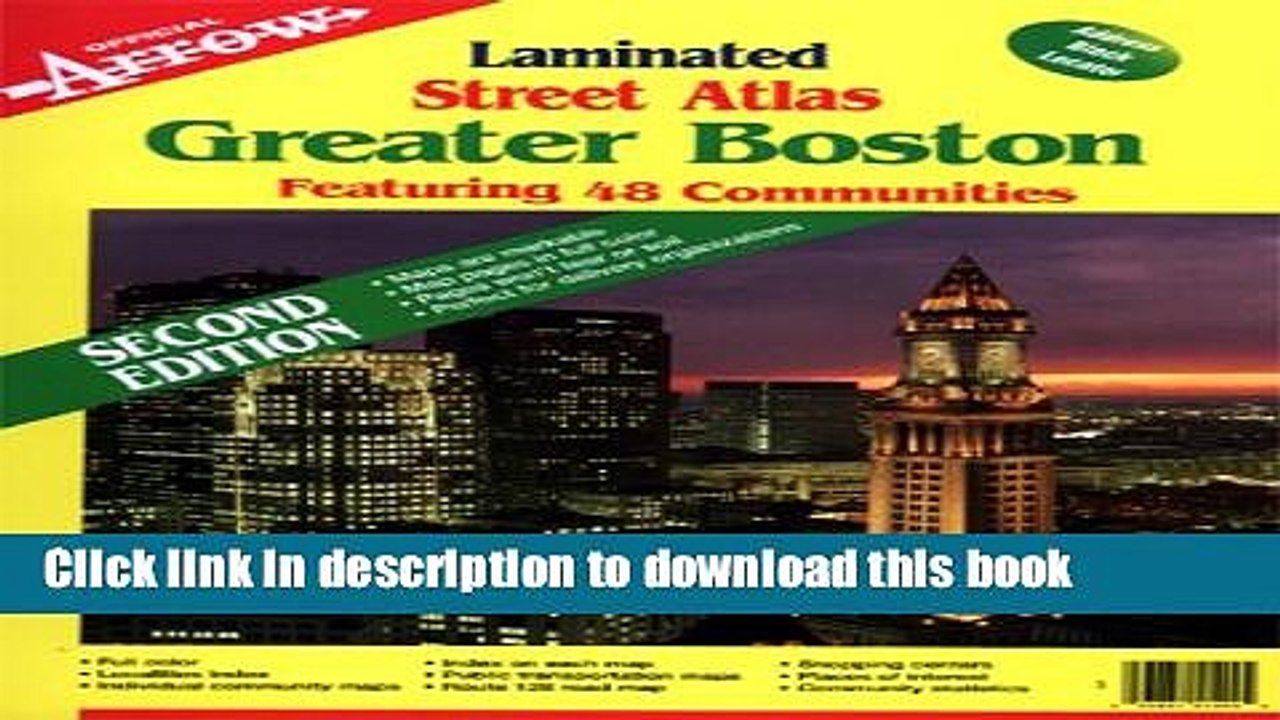 Read Greater Boston Atlas (Laminated) (Official Arrow Street Atlas) Ebook Free