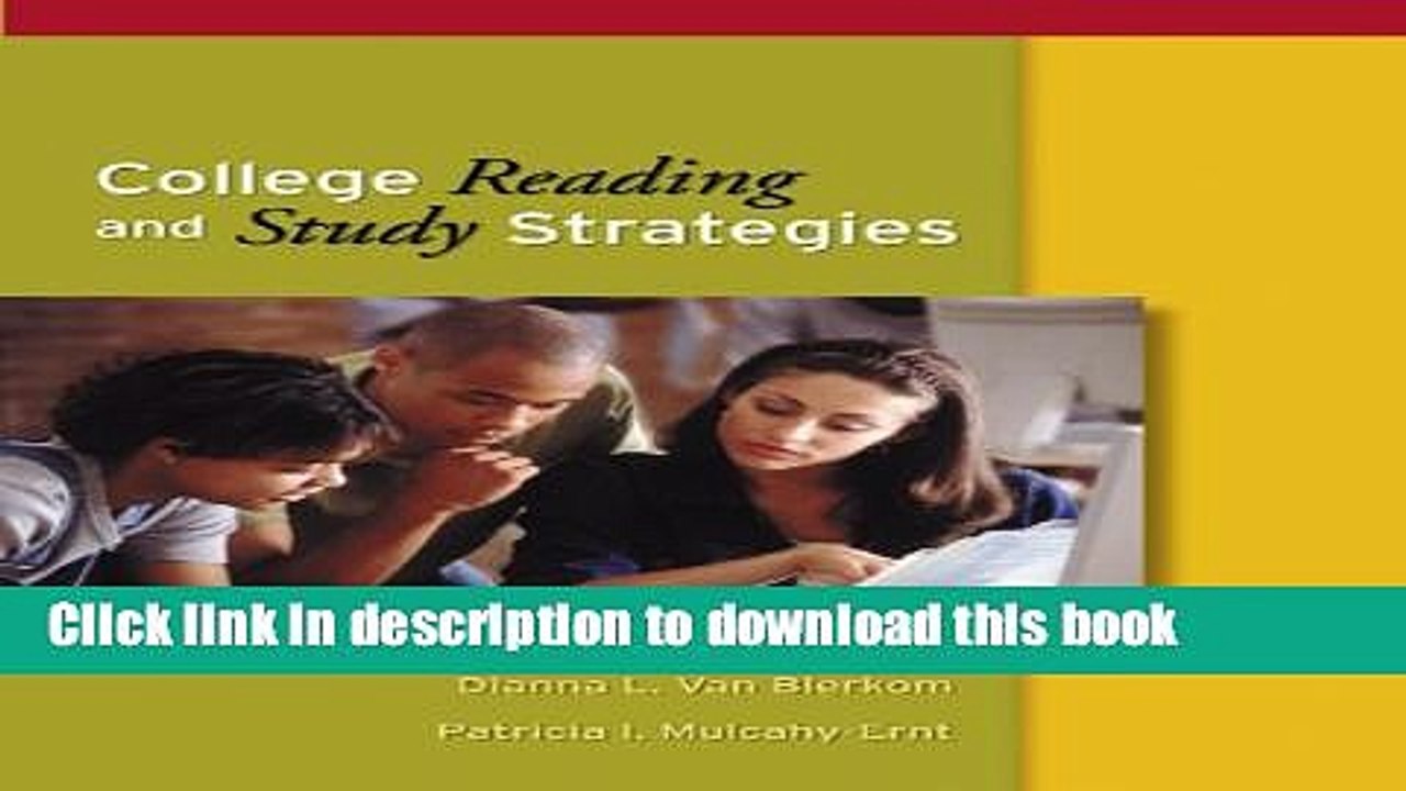Read College Reading and Study Strategies (with InfoTrac) (Study Skills/Critical Thinking)  PDF