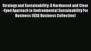 For you Strategy and Sustainability: A Hardnosed and Clear-Eyed Approach to Environmental Sustainability