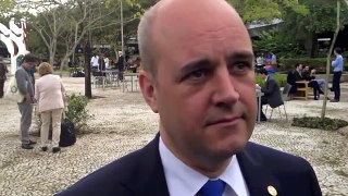 Statsminister Fredrik Reinfeldt intervjuad vid Rio+20-konferensen