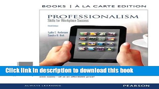Read Professionalism: Skills for Workplace Success, Student Value Edition (3rd Edition) Ebook