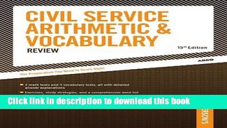 Read Civil Service Arithmetic   Vocabulary Review (Arco Civil Service Arithmetic   Vocabulary)