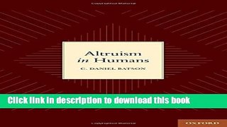 Read Book Altruism in Humans E-Book Free