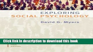 Read Book Exploring Social Psychology E-Book Free