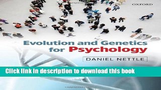 Read Book Evolution and Genetics for Psychology ebook textbooks