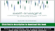 Read Book Self-Insight: Roadblocks and Detours on the Path to Knowing Thyself (Essays in Social