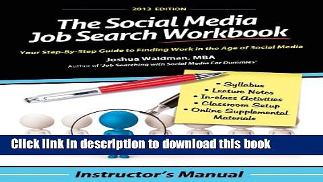 Download The Social Media Job Search Workbook: Instructor s Manual  Ebook Free