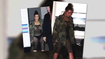 Camo Can't Hide Kim Kardashian's See-Through Fishnet Dress