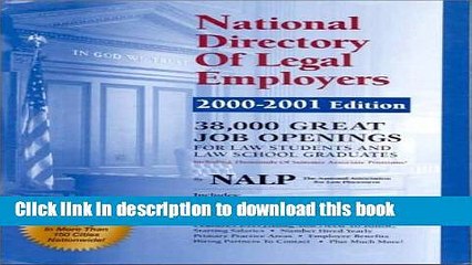 Read National Directory of Legal Employers, 2000-2001 Edition  PDF Online