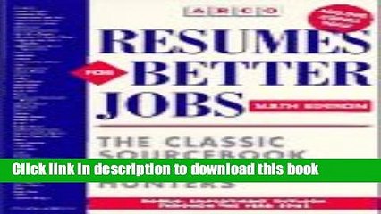 Read Resumes for Better Jobs  Ebook Free